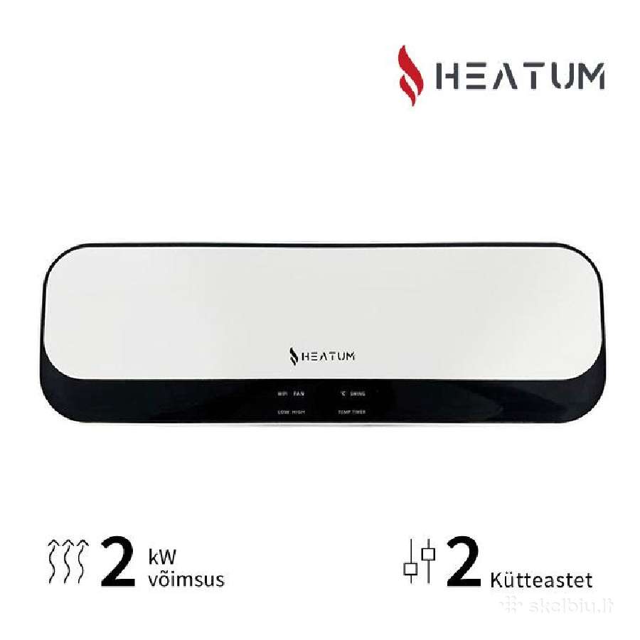 Keraminis sieninis šildytuvas Heatum Avo su WiFi