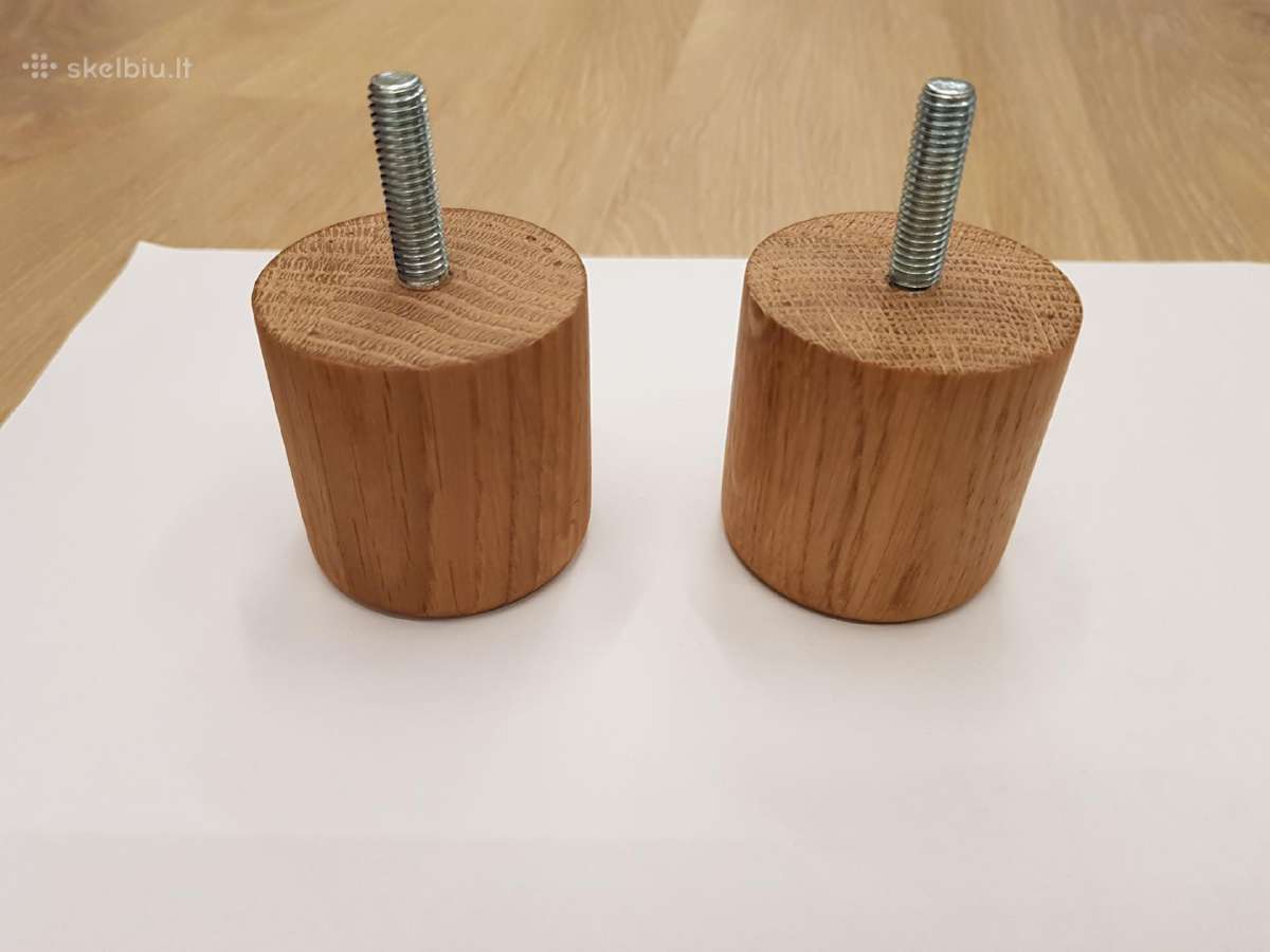 Baldų kojelės įvairios medinės ir metalinės - nuotraukos Nr. 24