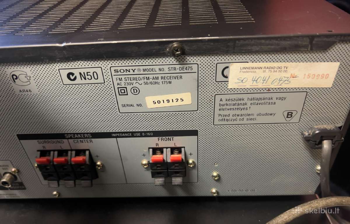 Sony Str-de475 Stiprintuvas resiveris - nuotraukos Nr. 3