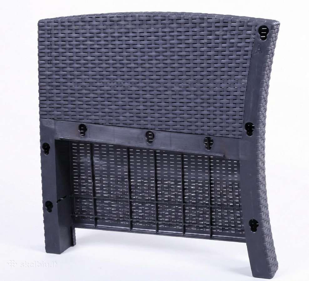 Rotango sodo fotelis 68 cm, pilkas - nuotraukos Nr. 8