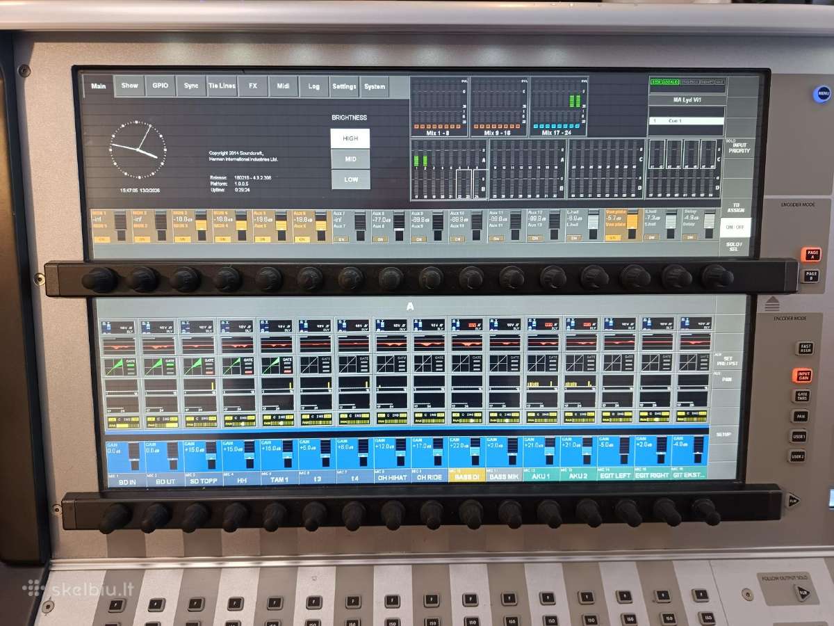 Koncertinis skaitmeninis pultas Soundcraft vi 1 - nuotraukos Nr. 3
