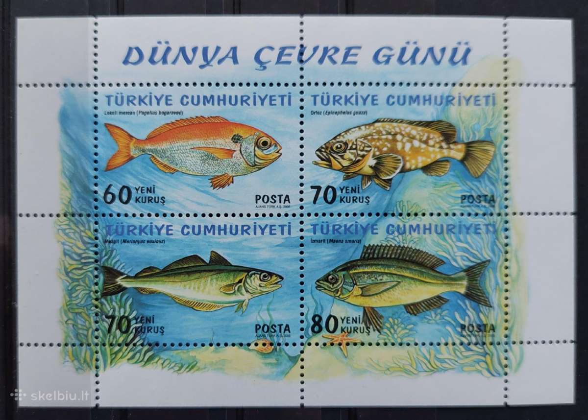 Turkija 2005 žuvis, švarus, Michel block55