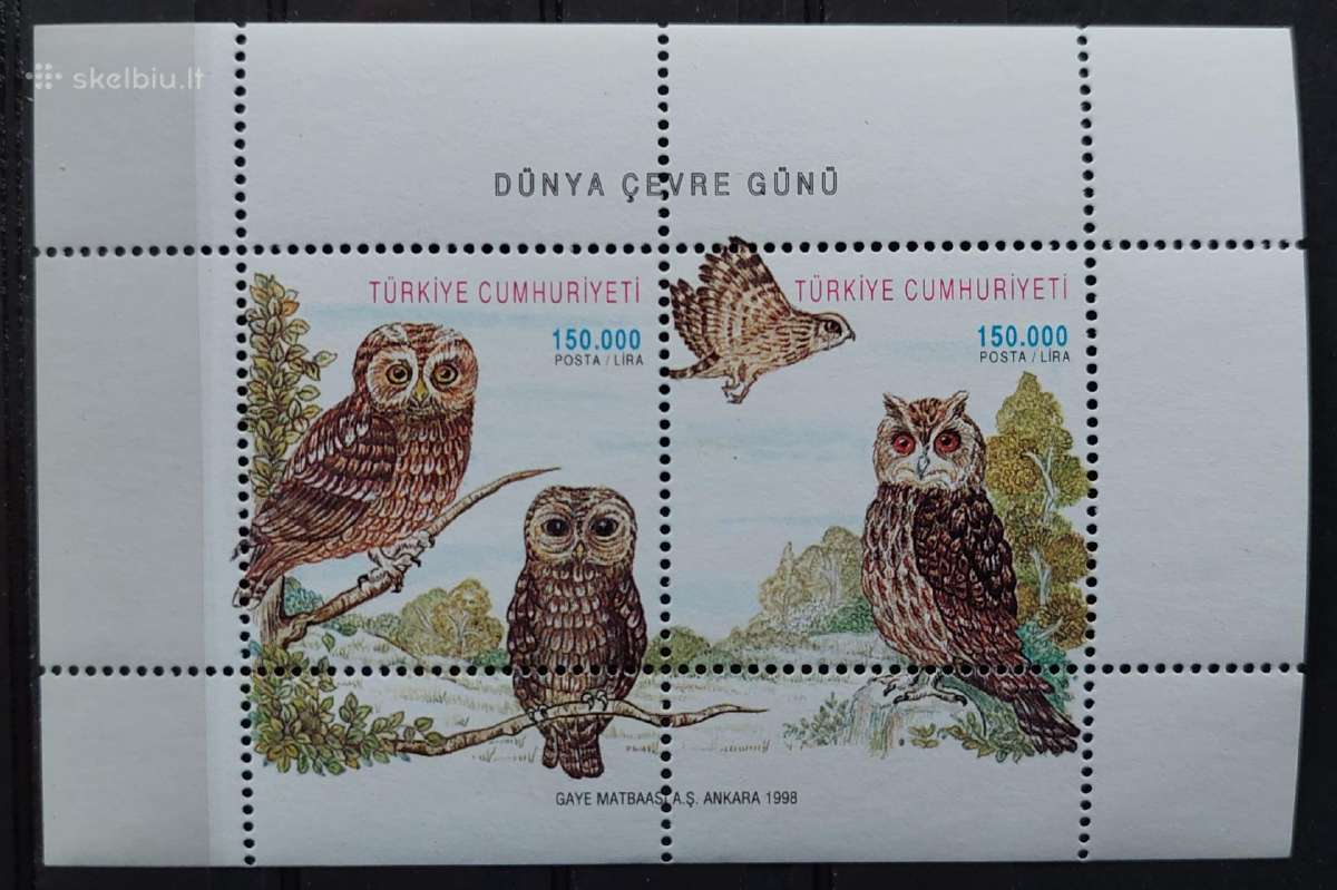 Turkija 1998 apuokai, švarus, Michel block35