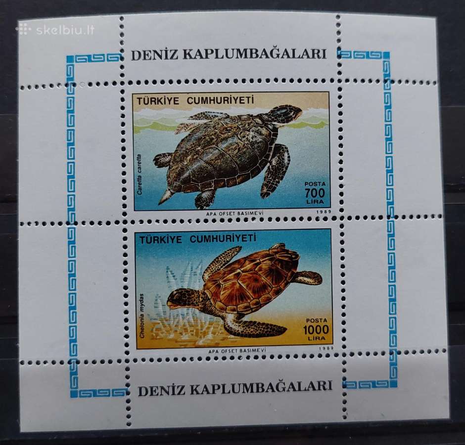 Turkija 1989 vežliai, švarus, Michel block28