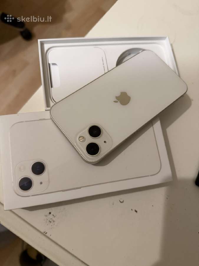 iPhone 13 128gm baltos nesubraizytas su dezute