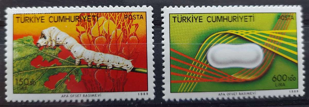 Turkija 1989 vabalai, švarus, Michel 2852-2853