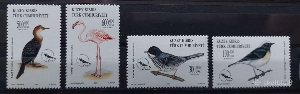 Kipras Turkijos 2003 paukščiai, švarus, Michel 580