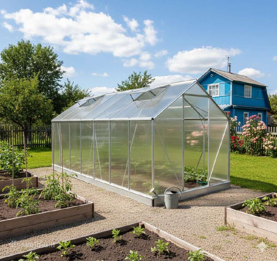 Polikarbonato šiltnamis 7.22m² (1.9x3.8m) - nuotraukos Nr. 2