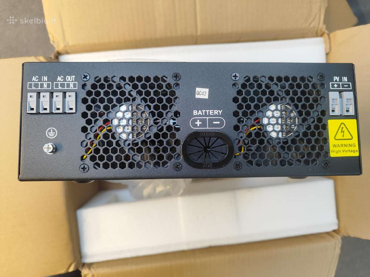 Powmr 3.2kw 24v inverteris 80a krovimas, Off-grid - nuotraukos Nr. 4