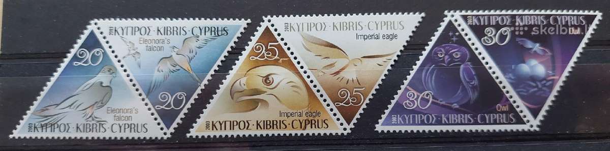 Kipras 2003 paukščiai, švarus, Michel 1020-1025