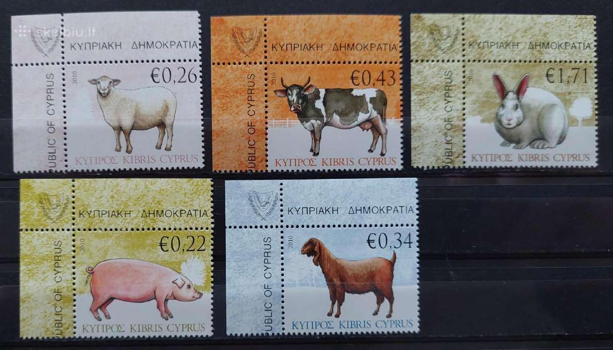 Kipras 2010 naminiai gyvūnai, švarus, Michel 1174-