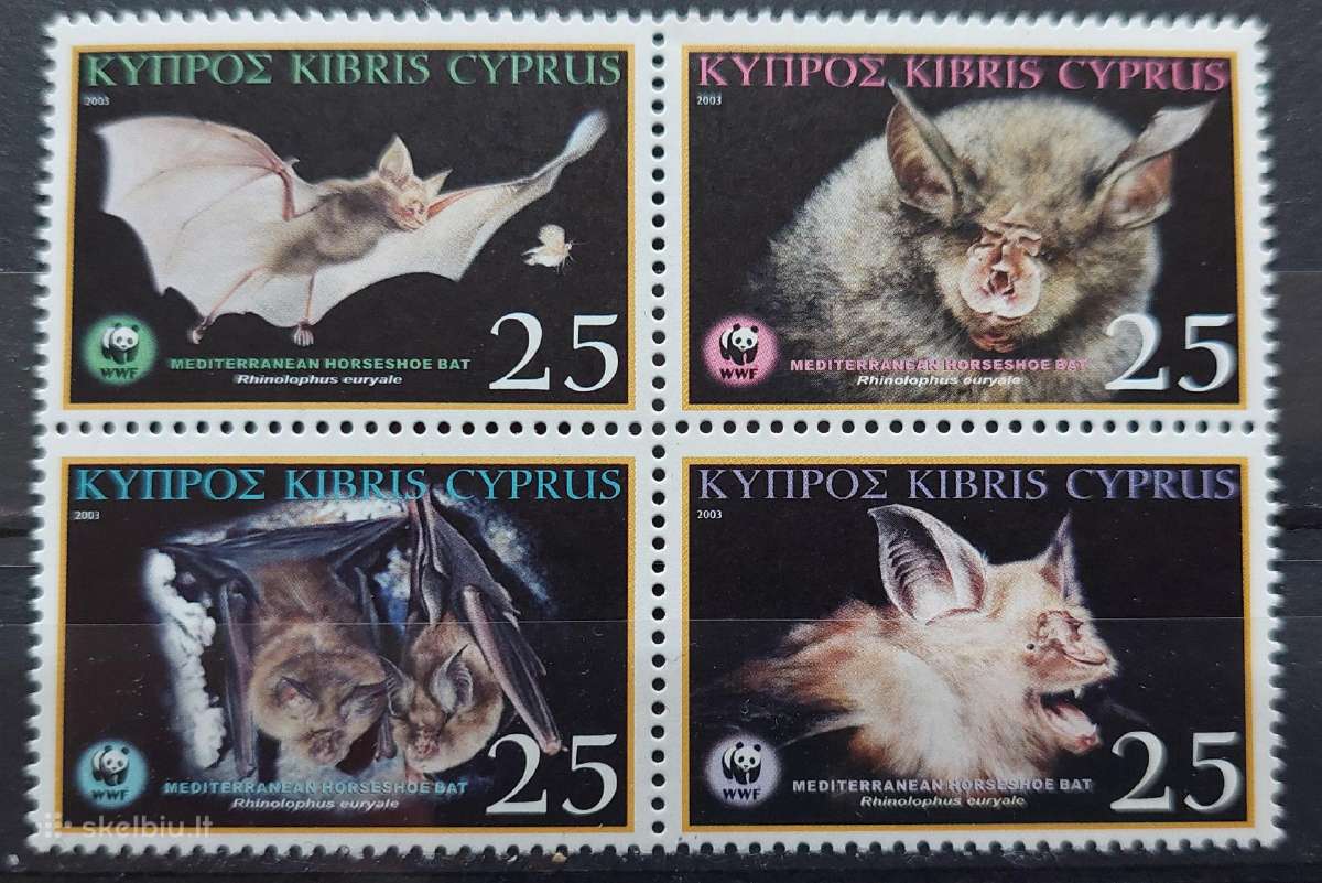Kipras 2003 Wwf šikšnosparniai, švarus, Michel 101