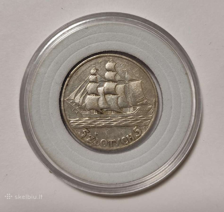 Sidabrinė moneta Lenkija 5 zlotai, 1936 - nuotraukos Nr. 4