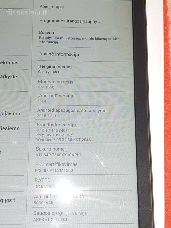 Samsung Galaxy Tab E (sm-t560) - nuotraukos Nr. 6