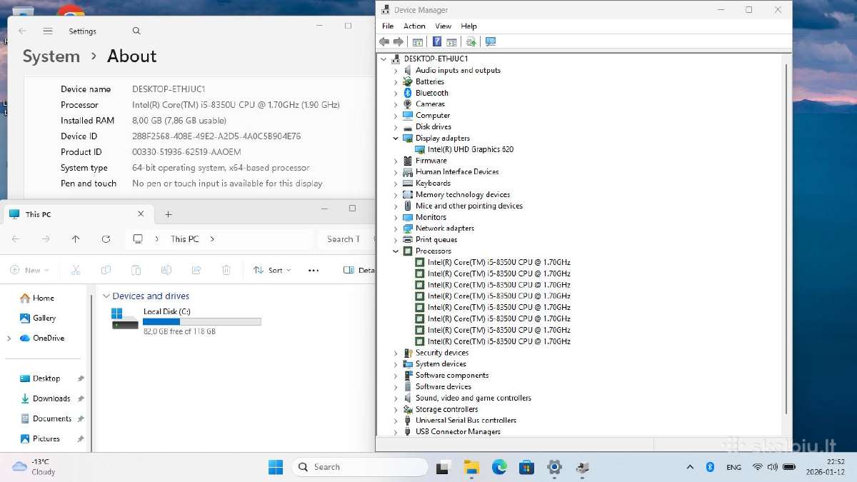 Dell Latitude 5590 15.6 i5 SSD - nuotraukos Nr. 8
