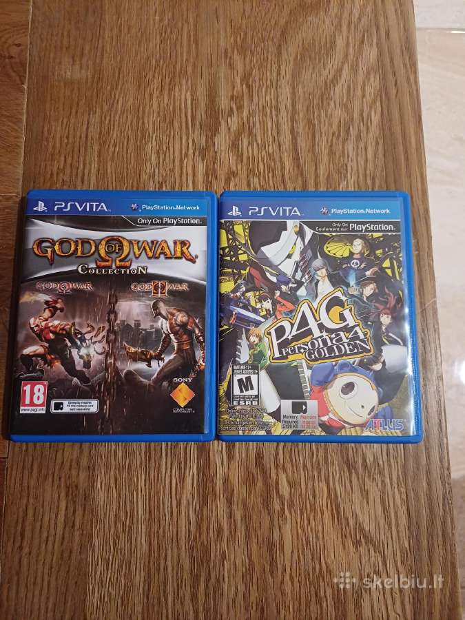 Parduodu ps vita zaidimus god of war persona 4