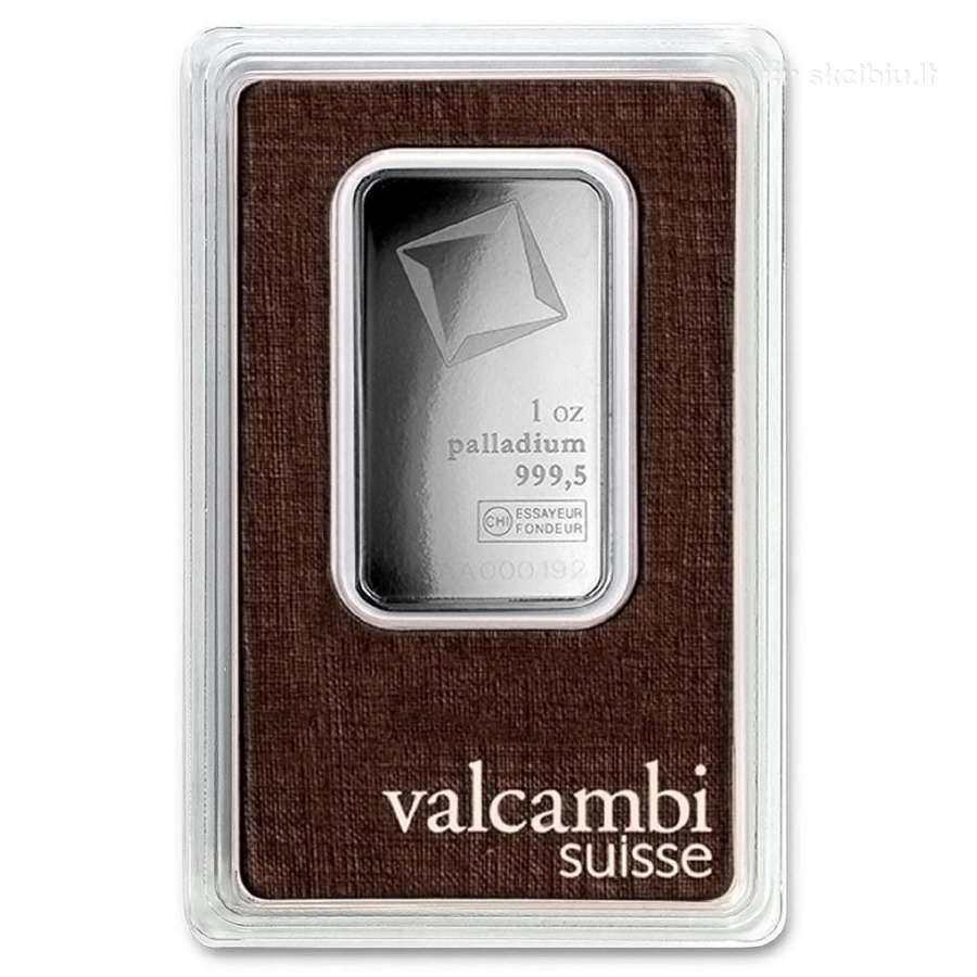 Paladzio valcambi luitelis 1oz - nuotraukos Nr. 3