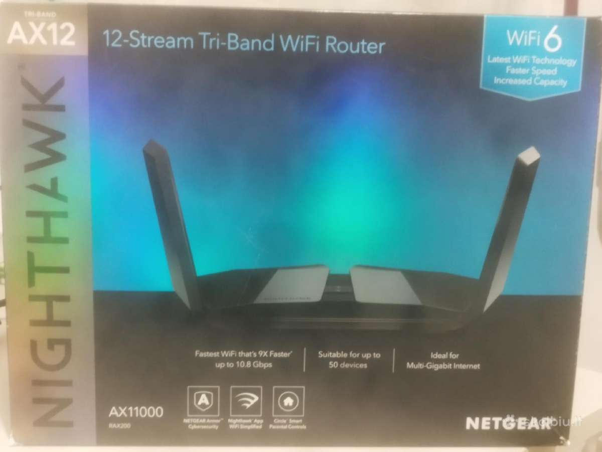 Netgear nighthawk ax12 triband, ax110000, rax200
