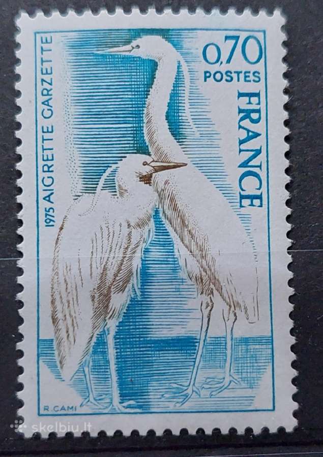 Prancūzija 1975 paukštis, švarus, Michel 1904