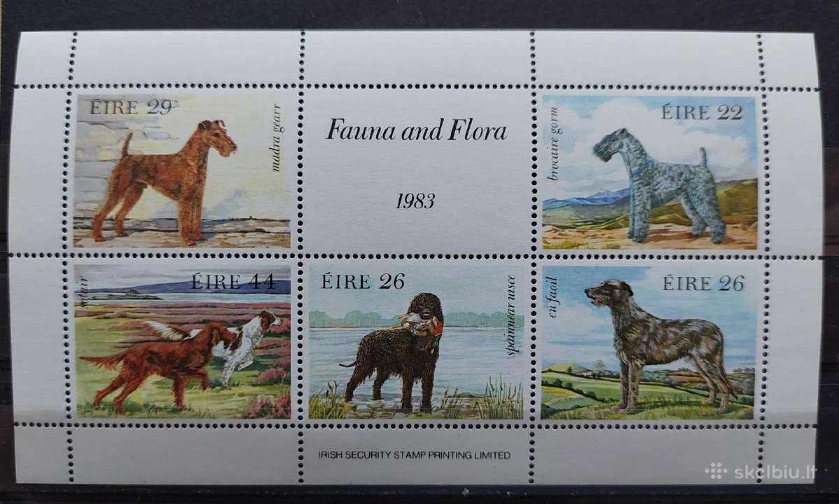 Airija 1983 šunis, švarus, Michel block4