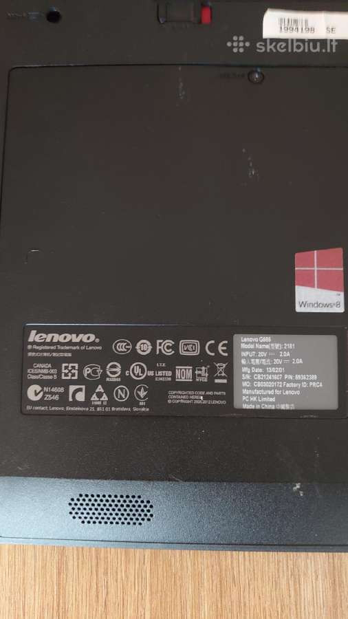 Lenovo G585 - nuotraukos Nr. 3
