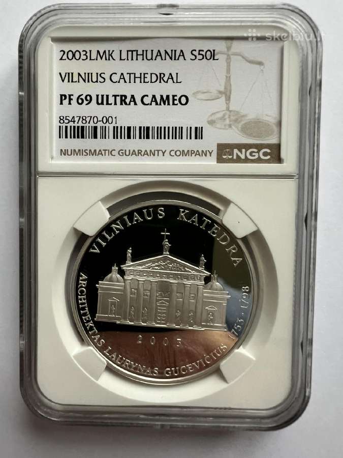2003m. 50 Litu- Katedra Ngc Pf 69 Ultra Cameo