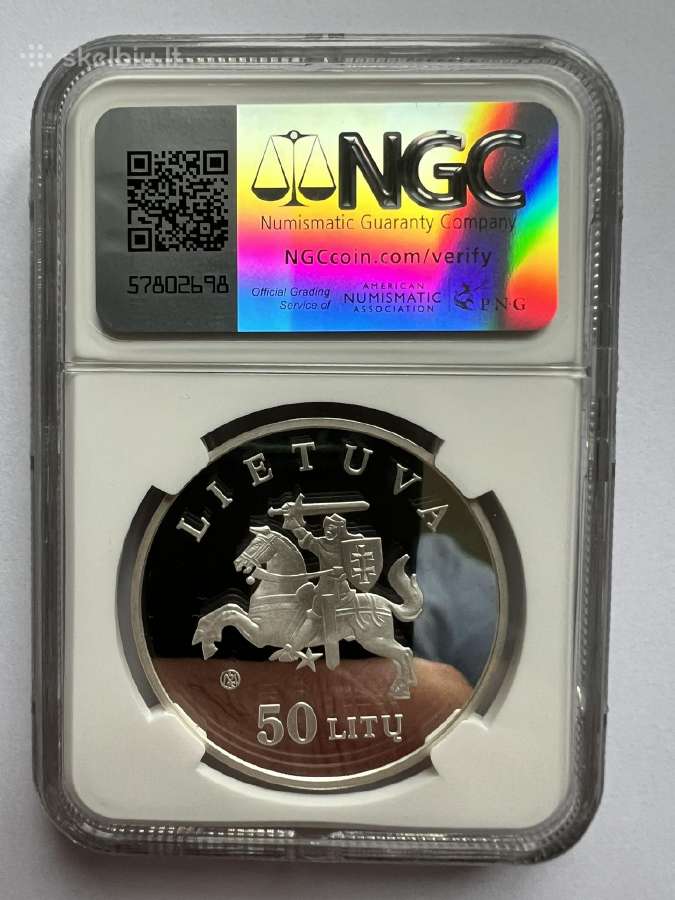2003m. 50 Litu- Katedra Ngc Pf 69 Ultra Cameo - nuotraukos Nr. 2