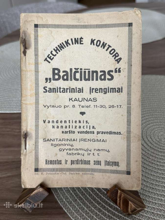 Statybos vadovėlis. Sanitariniai įrengimai 1930