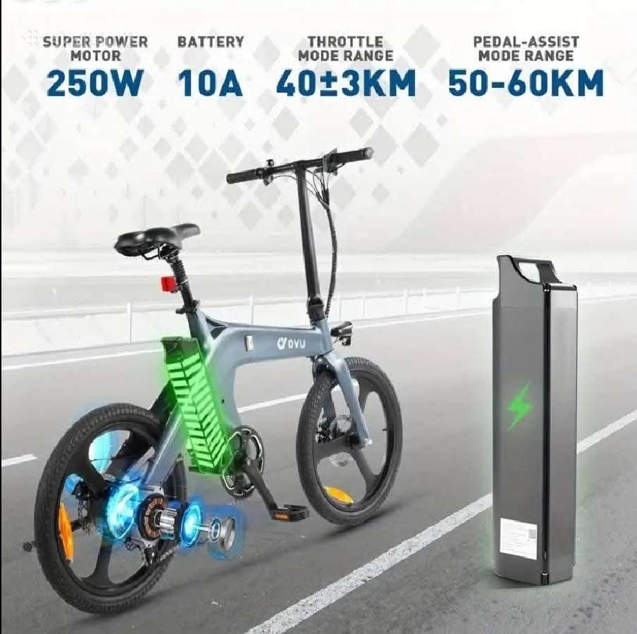 Dyu T1 sulankstomas elektrinis dviratis - nuotraukos Nr. 15