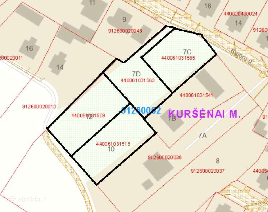 Parduodami sklypai Kursenuose Bajoru g.