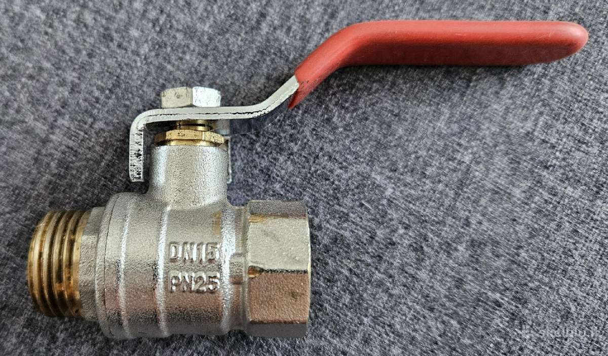 Ventilis rutulinis tiesus Pn 25, Dn15 1/2''
