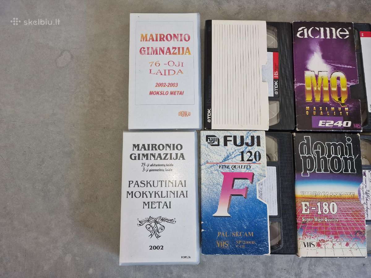 Vhs kasečių rinkinys su įrašais + galvučių valymo - nuotraukos Nr. 2