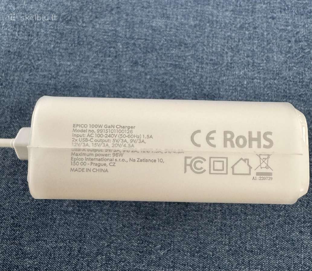 Įkroviklis Epico 100w Gan charger - nuotraukos Nr. 2