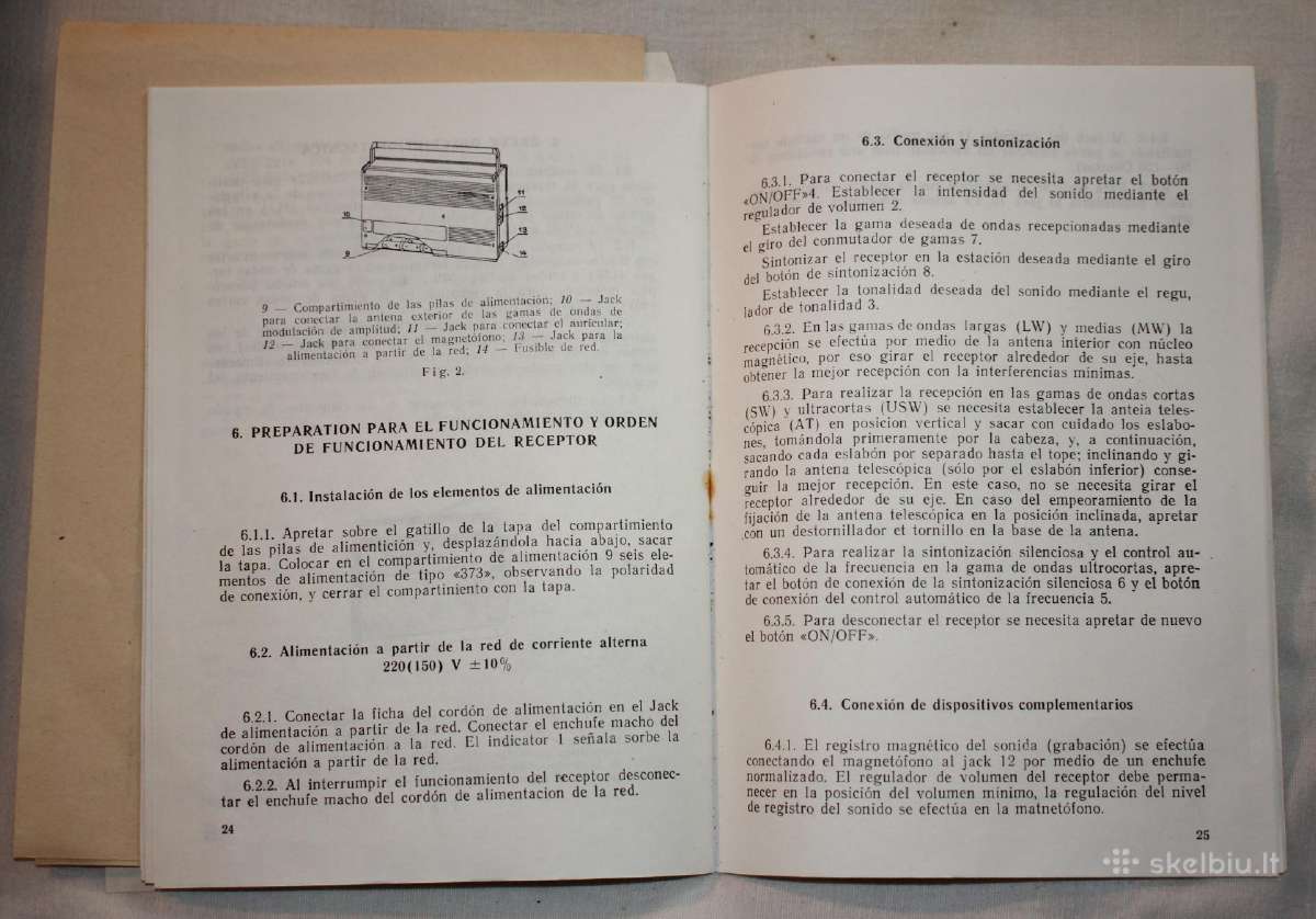 Vef 221 222 radijo naudotojo knyga su priedu 1992 - nuotraukos Nr. 10
