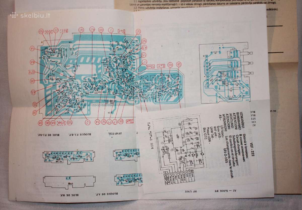 Vef 221 222 radijo naudotojo knyga su priedu 1992 - nuotraukos Nr. 7