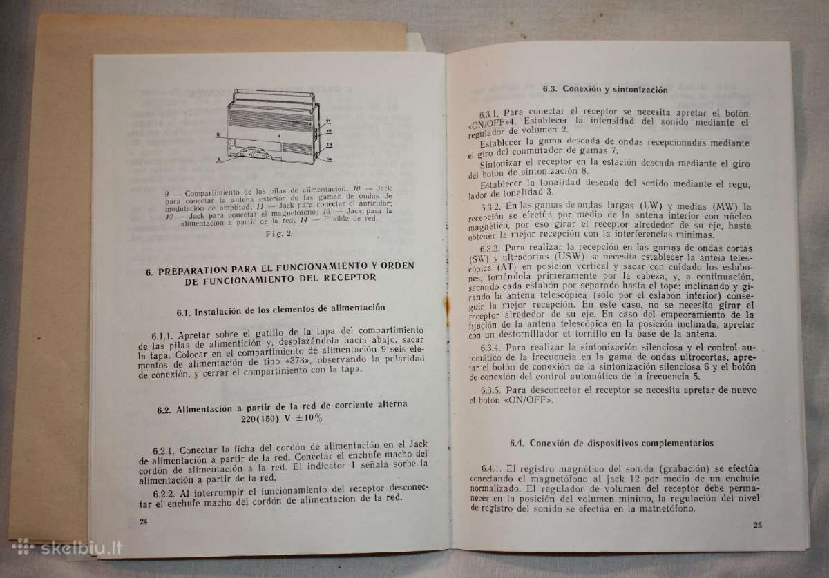 Vef 221 222 radijo naudotojo knyga su priedu 1992 - nuotraukos Nr. 10