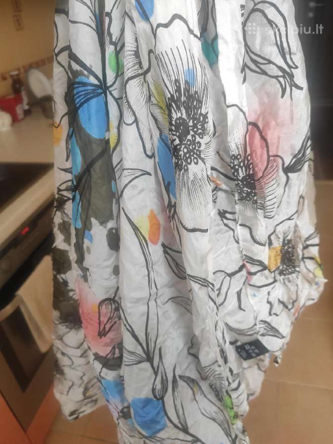 Didelė itališka šilko skara 180x220 - nuotraukos Nr. 2