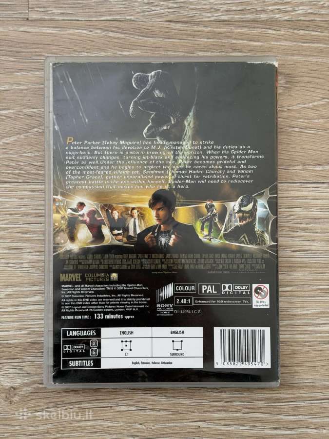 Spiderman 3 Dvd - nuotraukos Nr. 2