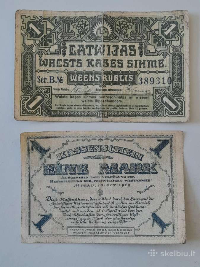 Latviški banknotai 1919m.