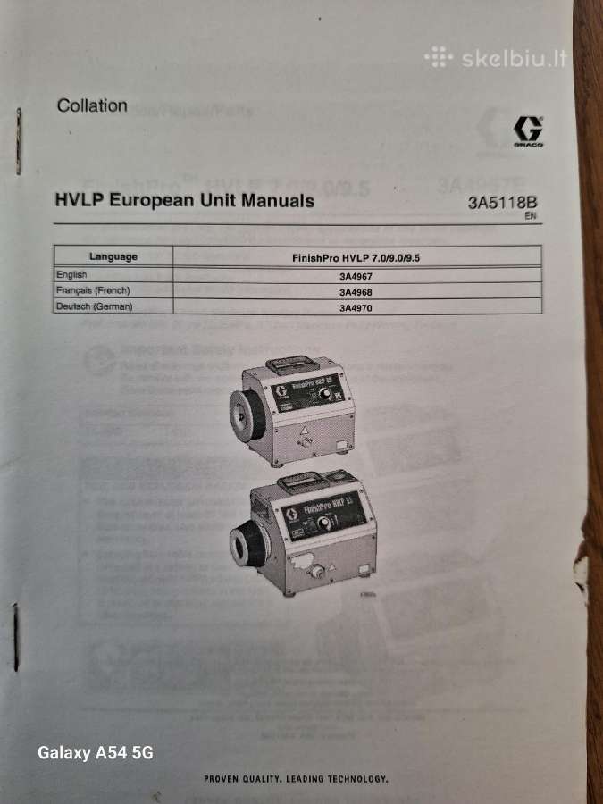 Graco Hvlp Procontractor 9.5 dažymo aparatas - nuotraukos Nr. 14