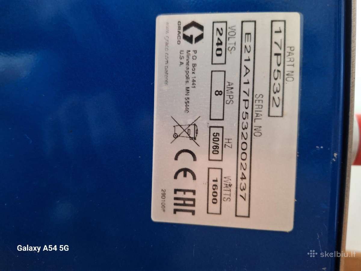 Graco Hvlp Procontractor 9.5 dažymo aparatas - nuotraukos Nr. 16
