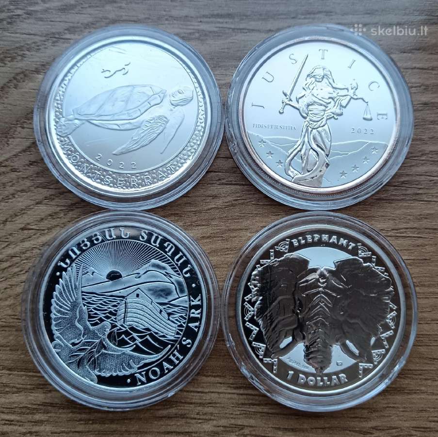 1oz sidabro uncijos retesnės