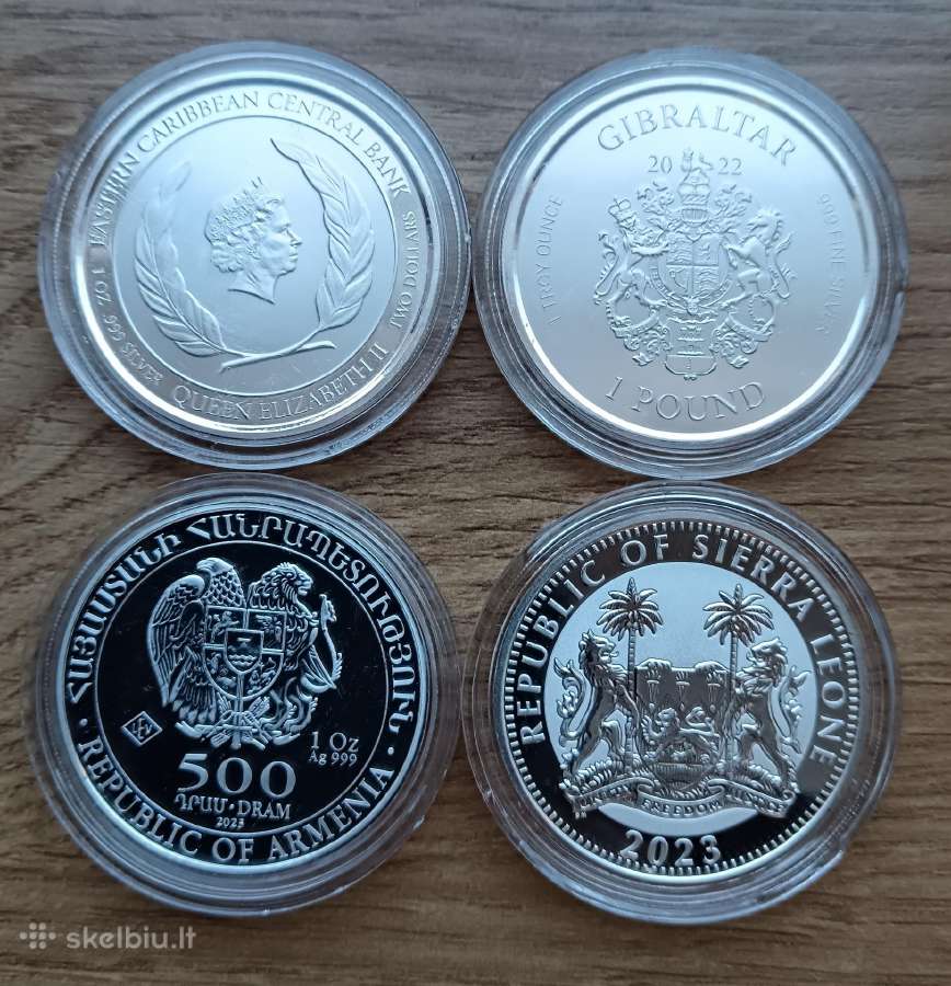 1oz sidabro uncijos retesnės - nuotraukos Nr. 2
