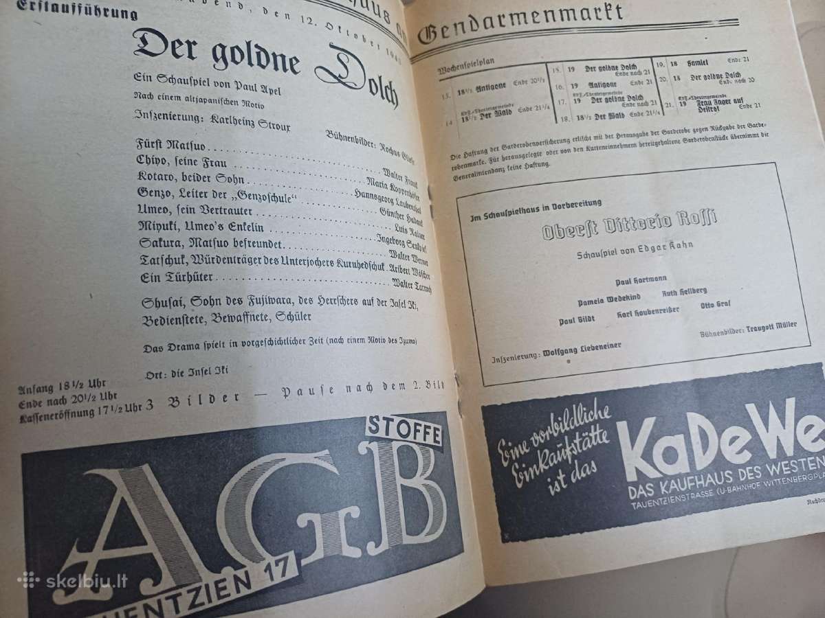 Parduodu teatro programa,1933-1940m - nuotraukos Nr. 8