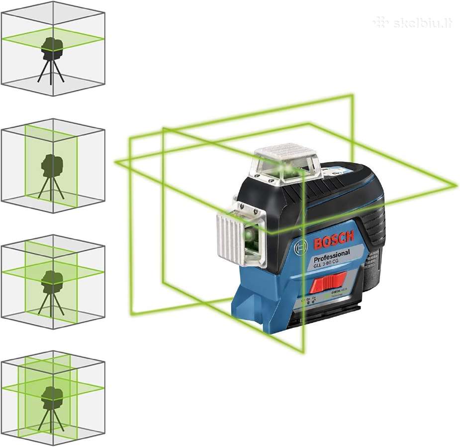 Žalias lazeris 3 x 360 nuoma Klaipėda – Bosch Pro