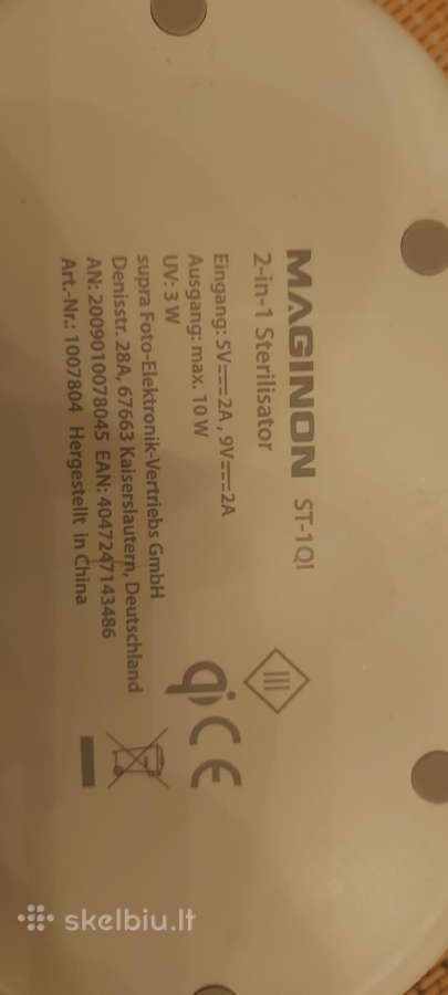 Maginon sterilizatorius su belaidžiu Qiprietaisa - nuotraukos Nr. 3