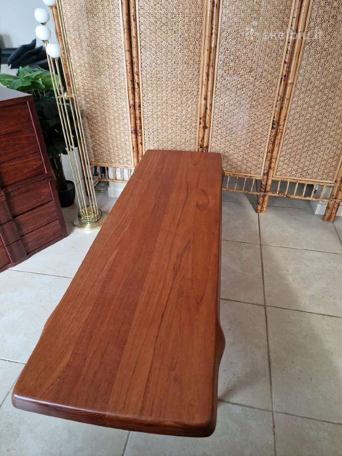 Vintažinis mid century tikmedžio kavos staliukas - nuotraukos Nr. 22