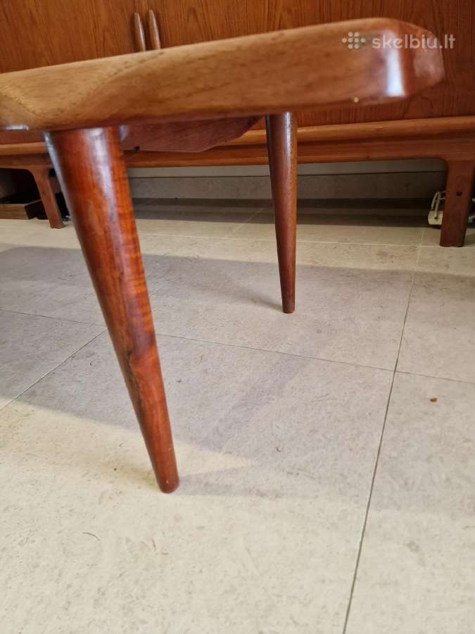Vintažinis mid century tikmedžio kavos staliukas - nuotraukos Nr. 29