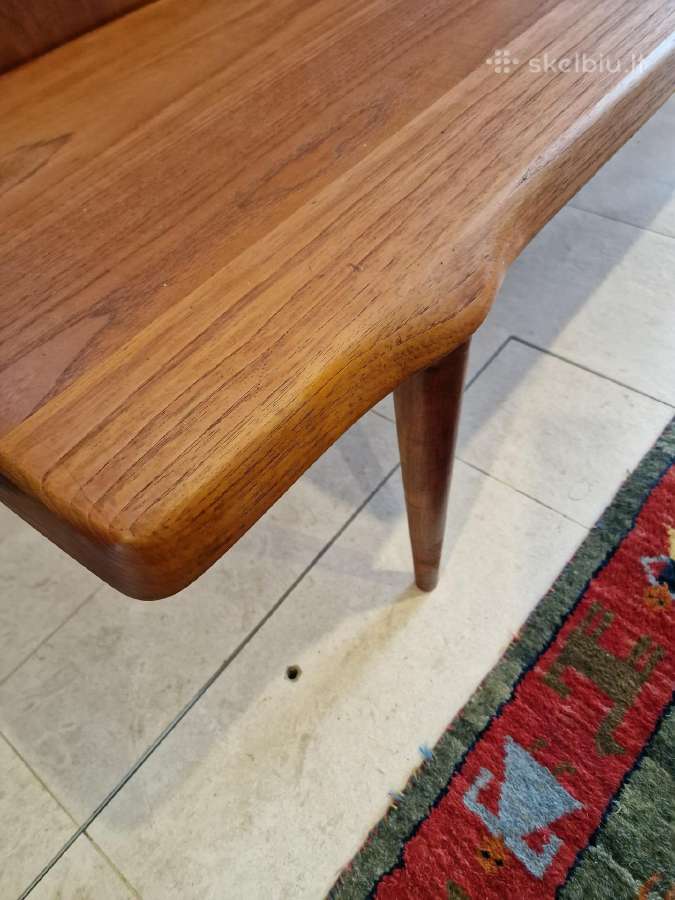 Vintažinis mid century tikmedžio kavos staliukas - nuotraukos Nr. 31