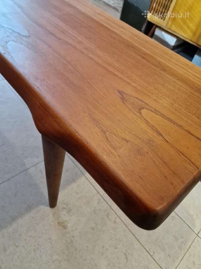 Vintažinis mid century tikmedžio kavos staliukas - nuotraukos Nr. 32